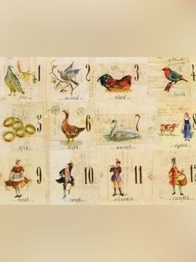 Williams Sonoma Cork Placemats 12 Days of Christmas ultra rare